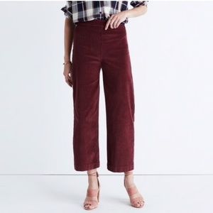 Madewell Corduroy Wide Leg Crop Culottes